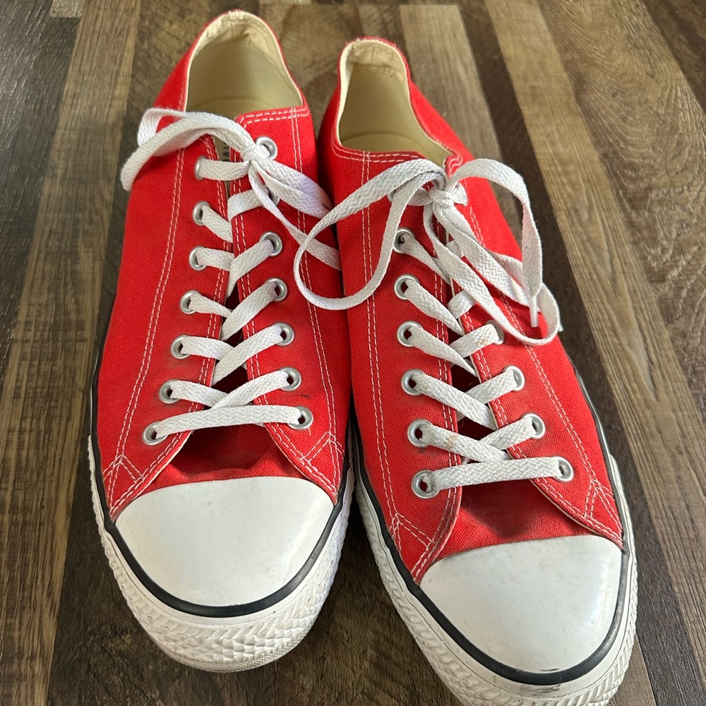 Converse Red and White Sneakers